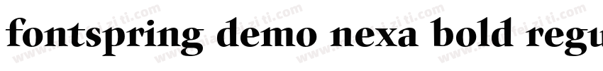 fontspring demo nexa bold regular字体转换